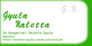 gyula maletta business card